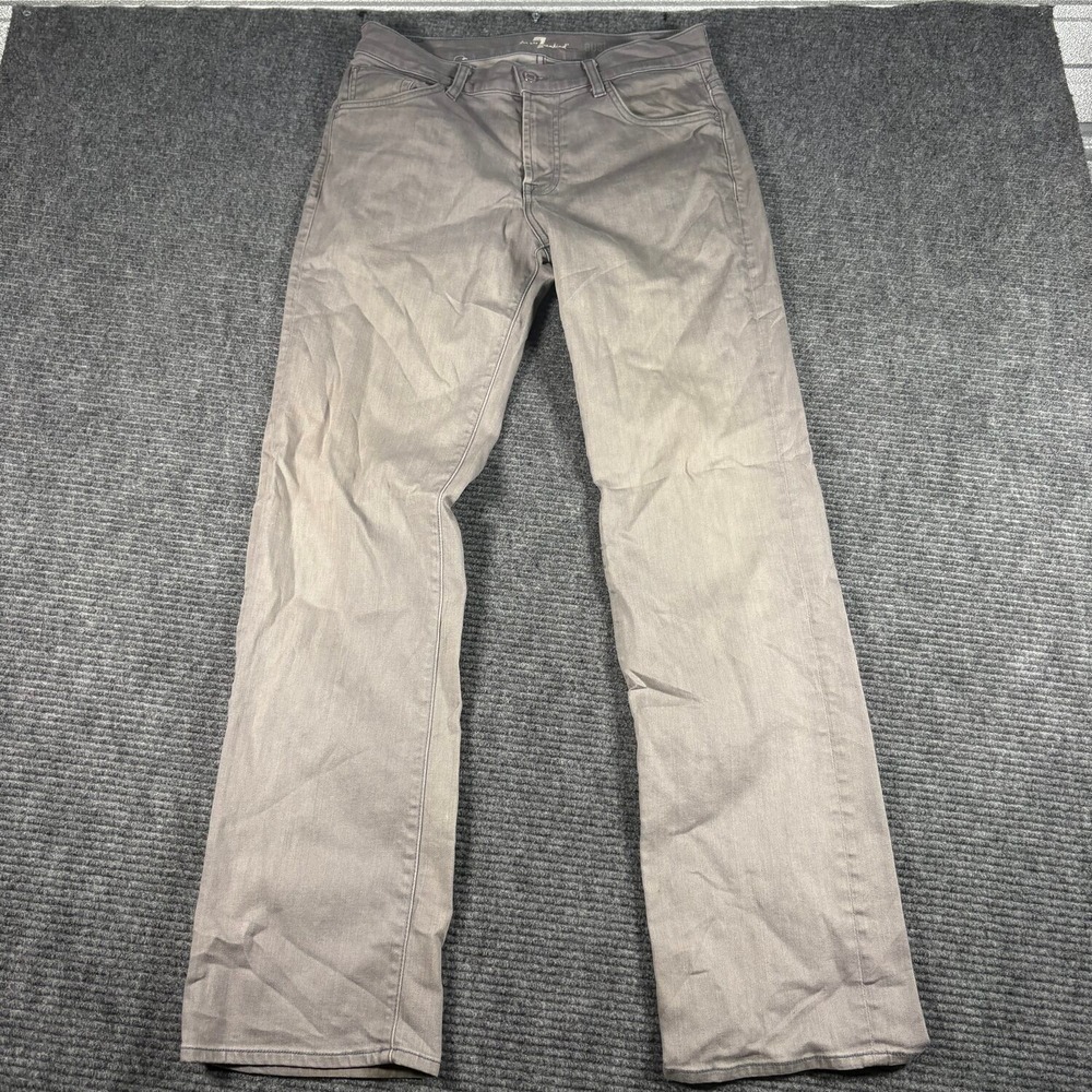 7 For All Mankind Austyn Jeans Mens 31 Gray Excellent Relaxed Straight Leg